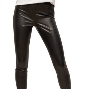 Miss Selfridge side-zip faux leather leggings